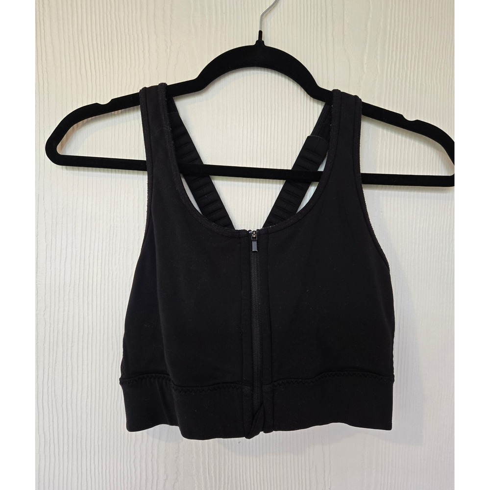 Athleta‎ Zip Front Sports Bra Adjustable Straps S Gym Yoga Athleisure Workout